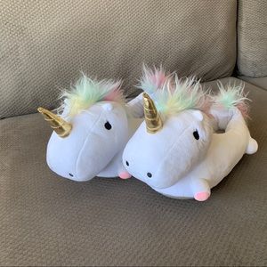 Unicorn slippers with light up cheeks 🦄